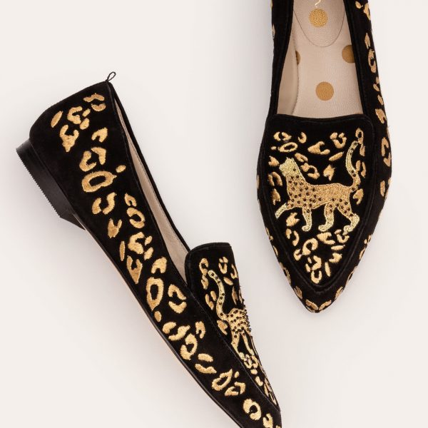 Gold and black cheetah shoes gifr for wife