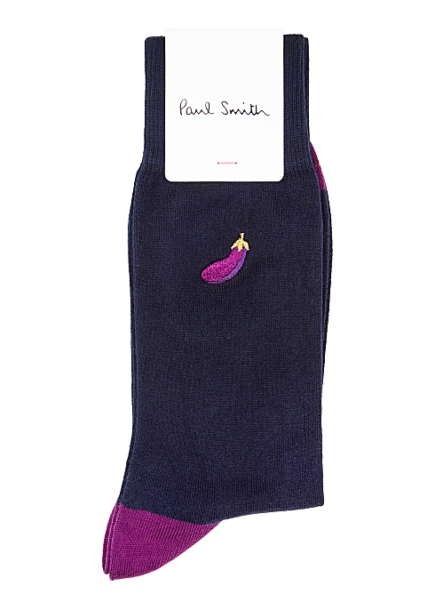 Aubergine themed socks