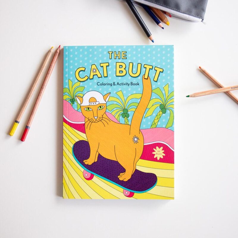 Cat butt colouring book