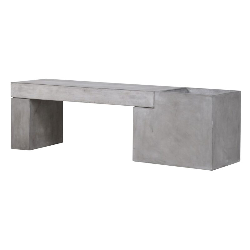 Concrete bench plate