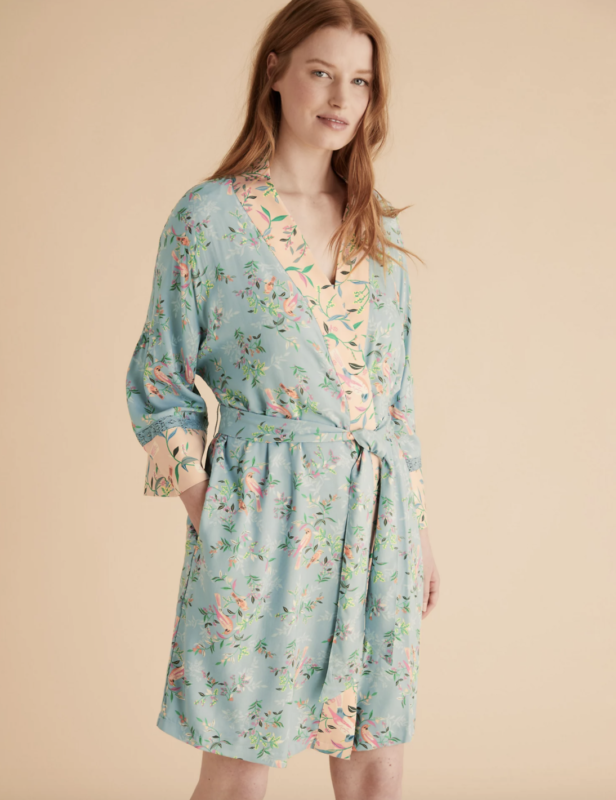 floral dressing gown