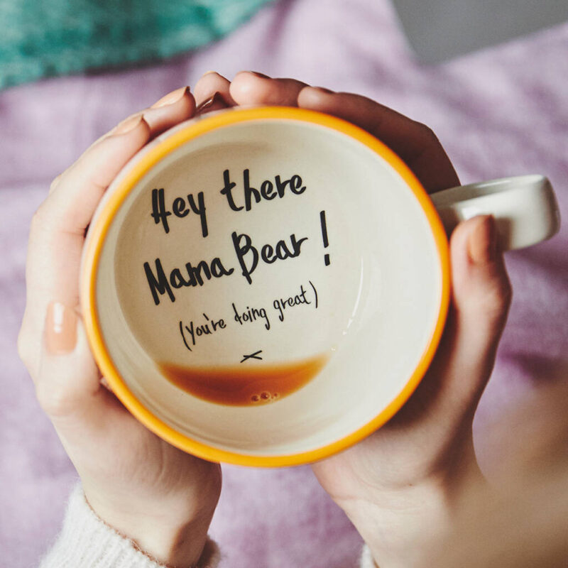 hidden message handmade mug